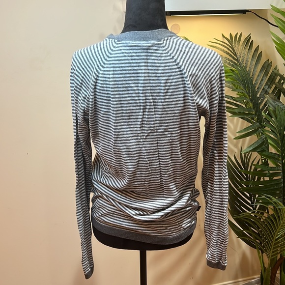 Oakley Striped Silk/Cashmere Blend Cardigan Unisex Small - Picture 9 of 9